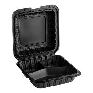 Picture of 8x8x3 3 Compartment Black Mineral Filled