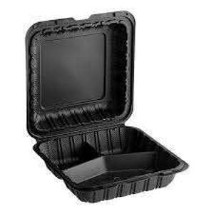 Picture of 9x9x3 3 Compartment Black Mineral Filled