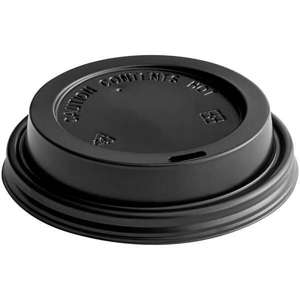 Picture of Dome Black Graphic Lid For Coffee Cups 12-24oz