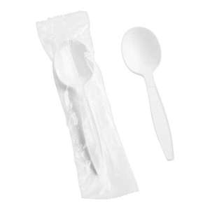 Picture of Soupspoons Heavy Weight White Individually Wrapped