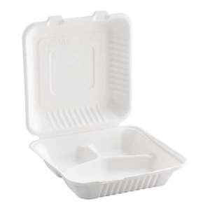 Picture of 9x9x3 3 Compartment White Mineral Filled